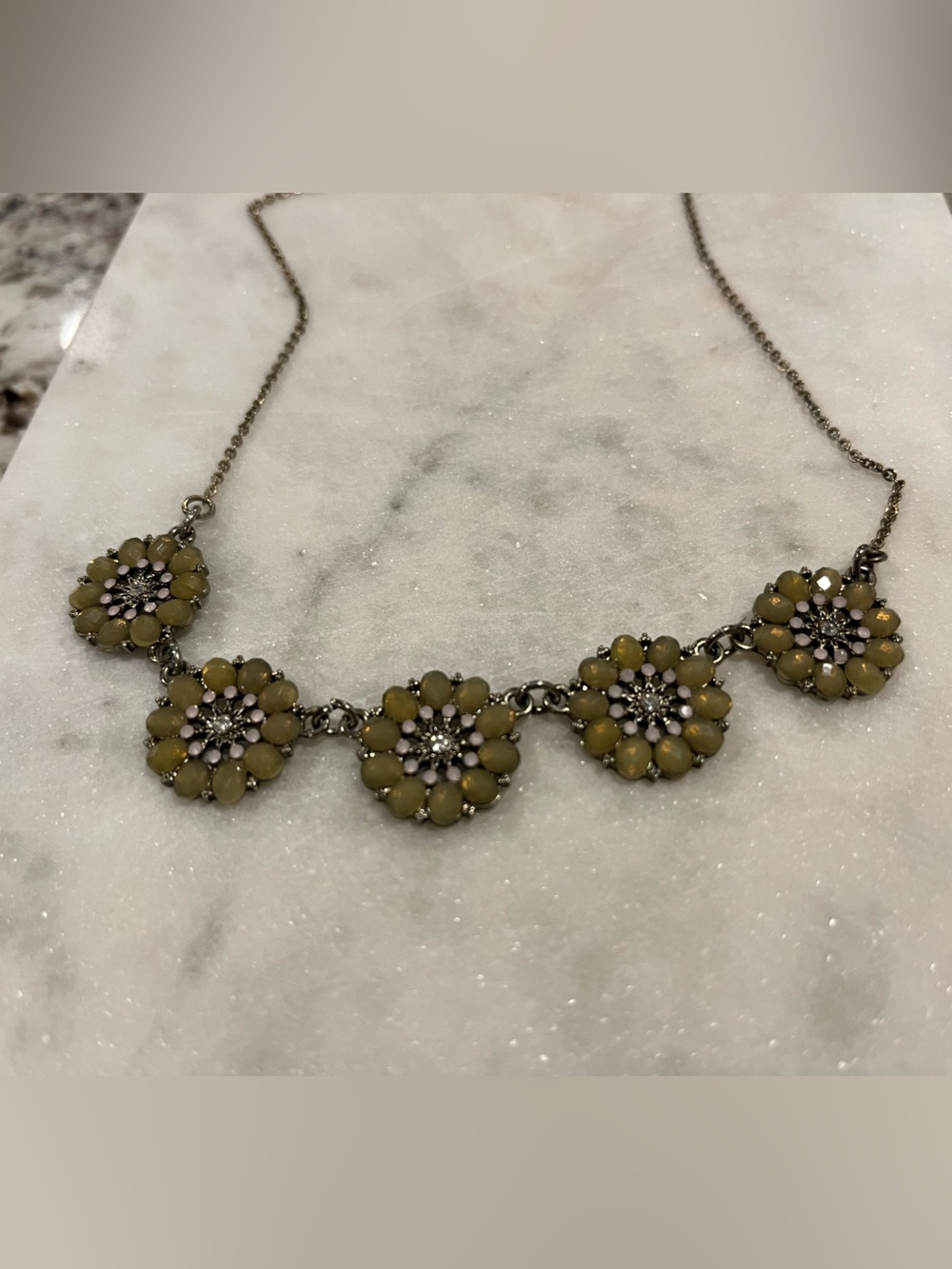The Limited Olive Yellow Floral Cluster Necklace